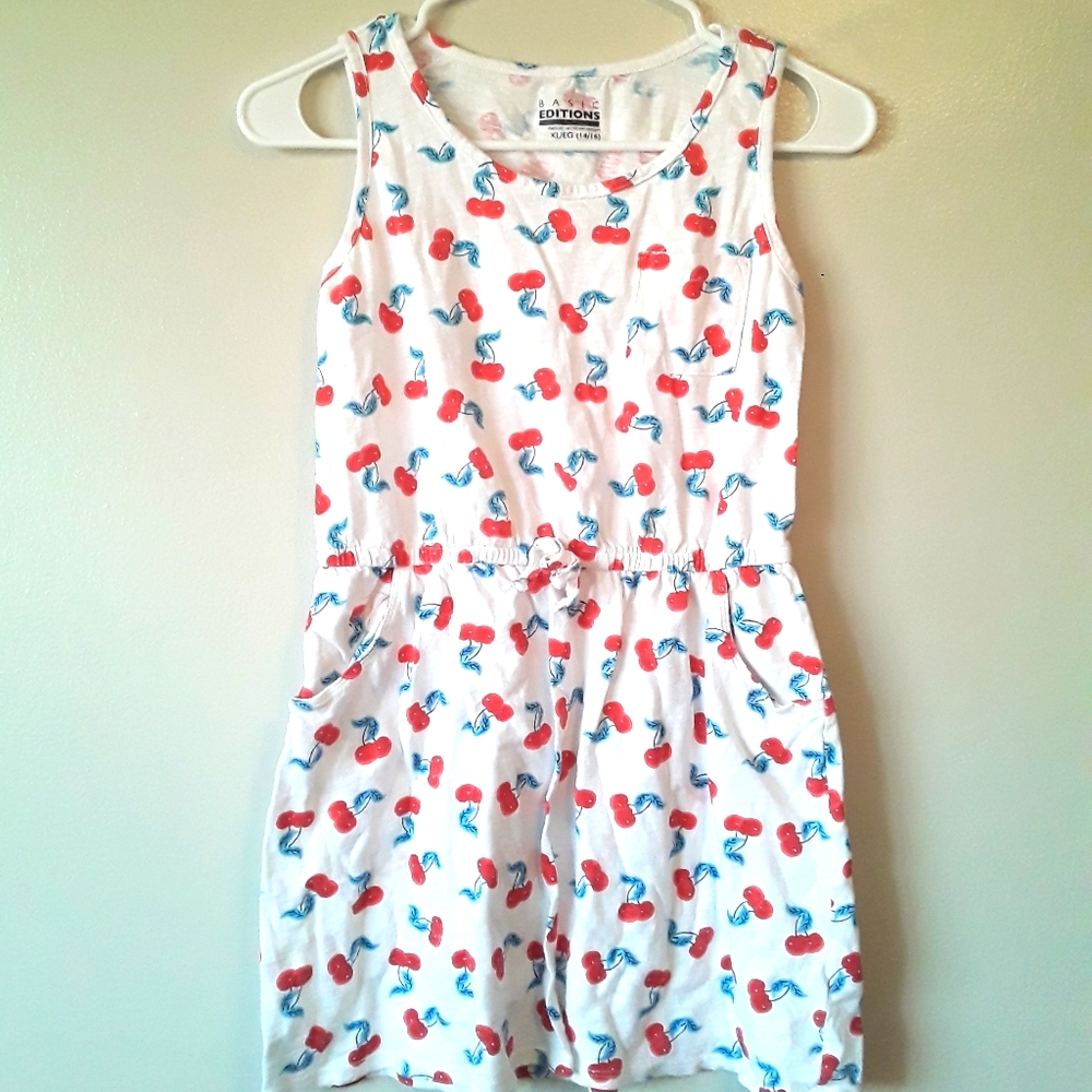 4/$20 Basic Editions cherry dress with pockets